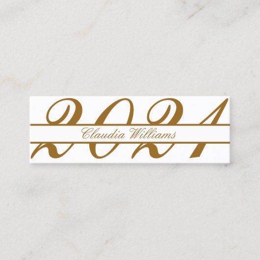 Abschluss Name Card . Elegante klassische Einsteck Telefonnummerkarte (Vorderseite)