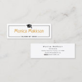 Abschluss Name Card . Elegante klassische Einsteck Telefonnummerkarte (Vorne/Hinten)