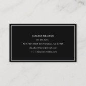 Abschluss Name Card - Elegante moderne Einsteckkar Telefonnummerkarte (Rückseite)