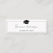 Abschluss Name Card Elegante Moderne Einsteckkarte Mini Visitenkarte (Vorderseite)