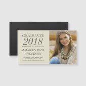 Abschluss Name Card Foto Kontaktpflege Magnetkarte (Vorne/Hinten)