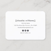 Abschluss Name Card - Gold Classic Insert Card Telefonnummerkarte (Rückseite)