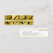 Abschluss Name Card . Gold Classic Insert Card Telefonnummerkarte (Vorne/Hinten)