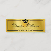 Abschluss Name Card . Gold Classic Insert Card Telefonnummerkarte (Vorderseite)