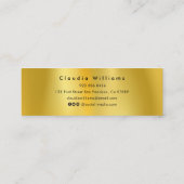 Abschluss Name Card . Gold Classic Insert Card Telefonnummerkarte (Rückseite)