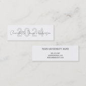 Abschluss Name Card Handgeschriebene Skriptklasse Telefonnummerkarte (Vorne/Hinten)