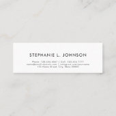 Abschluss Name Card I Minimal einfache schwarze Ei Telefonnummerkarte (Rückseite)