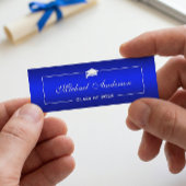 Abschluss Name Card - Klassische Schlichte blaue F Telefonnummerkarte