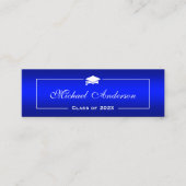 Abschluss Name Card - Klassische Schlichte blaue F Telefonnummerkarte (Vorderseite)