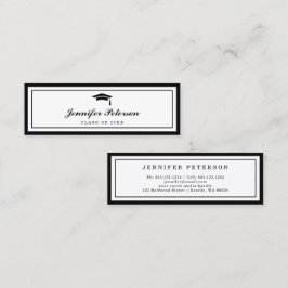 Abschluss Name Card Klassische Skripteinführungska Telefonnummerkarte