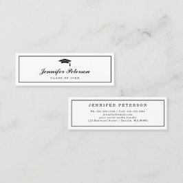 Abschluss Name Card Klassische Skripteinführungska Telefonnummerkarte