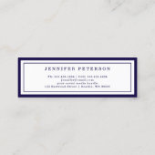 Abschluss Name Card Klassische Skripteinführungska Telefonnummerkarte (Rückseite)