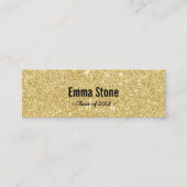 Abschluss Name Card Modern Gold Glitzer Beilage Telefonnummerkarte (Vorderseite)
