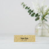 Abschluss Name Card Modern Gold Glitzer Beilage Telefonnummerkarte (Stehend Vorderseite)
