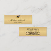 Abschluss Name Card Modern Script Insert Gold Telefonnummerkarte (Vorne/Hinten)