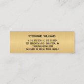 Abschluss Name Card Modern Script Insert Gold Telefonnummerkarte (Rückseite)