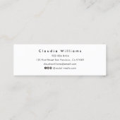 Abschluss Name Card Modern Script Insert Gold Telefonnummerkarte (Rückseite)