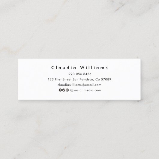 Abschluss Name Card Modern Script Insert Gold Telefonnummerkarte (Rückseite)