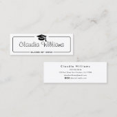 Abschluss Name Card Modern Script Insert Gold Telefonnummerkarte (Vorne/Hinten)