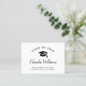 Abschluss Name Card - Moderne klassische Einsteckk Telefonnummerkarte (Stehend Vorderseite)