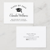 Abschluss Name Card - Moderne klassische Einsteckk Telefonnummerkarte (Vorne/Hinten)