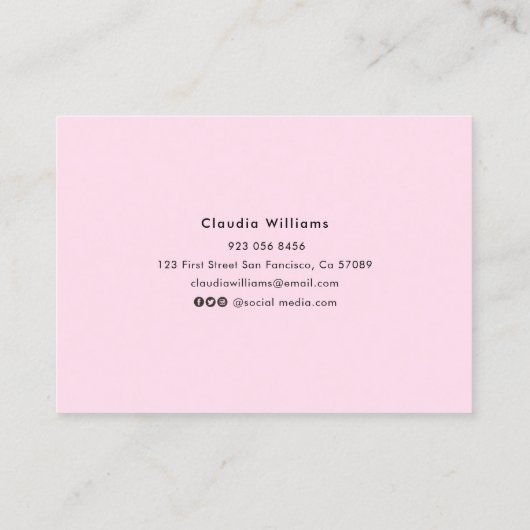 Abschluss Name Card - Moderne klassische Einsteckk Telefonnummerkarte (Rückseite)