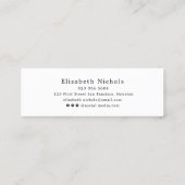 Abschluss Name Card . Moderne klassische Einsteckk Telefonnummerkarte (Rückseite)