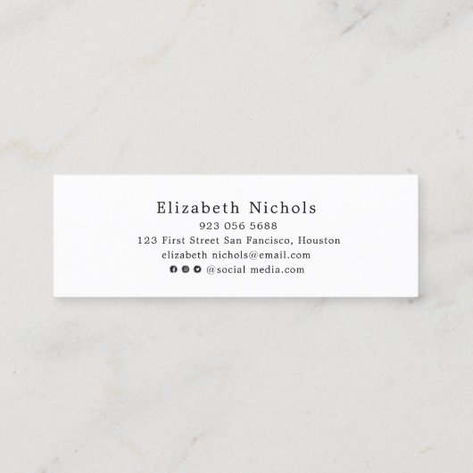 Abschluss Name Card . Moderne klassische Einsteckk Telefonnummerkarte (Rückseite)