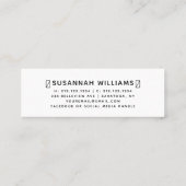 Abschluss Name Card Modernes Script Red Cap Telefonnummerkarte (Rückseite)