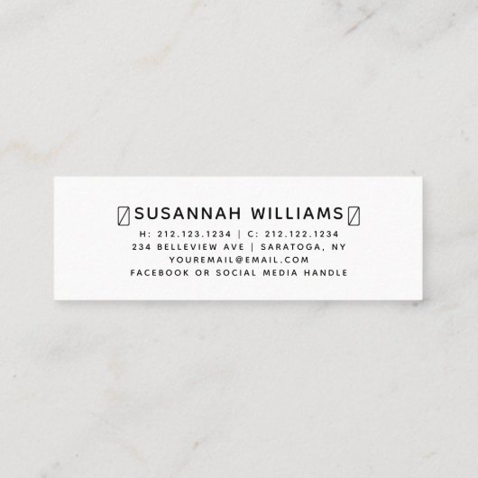 Abschluss Name Card Modernes Script Red Cap Telefonnummerkarte (Rückseite)