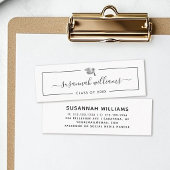 Abschluss Name Card Modernes Script Silver Cap Telefonnummerkarte