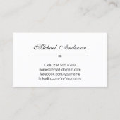 Abschluss Name Card Namecard Silver Metallic Look Telefonnummerkarte (Rückseite)
