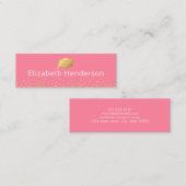 Abschluss Name Card Rosa Gold Glitzer Telefonnummerkarte (Vorne/Hinten)