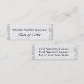 Abschluss Name Card Set, Senior Class Keepake Telefonnummerkarte (Vorne/Hinten)