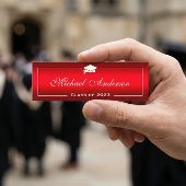 Abschluss Name Card - Stilvolle Schlichte rote Far Telefonnummerkarte