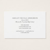 Abschluss Name Cards Moderne Klasse des Jahres (Rückseite)