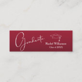 Abschluss Name Class Details Crimson Telefonnummerkarte (Vorderseite)