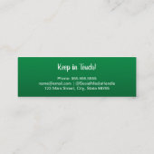 Abschluss Name Class Details Grün Telefonnummerkarte (Rückseite)