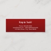 Abschluss Name Class Details Kardinal Red Telefonnummerkarte (Rückseite)