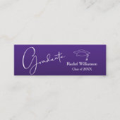 Abschluss Name Class Details Lila Telefonnummerkarte (Vorderseite)