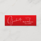 Abschluss Name Class Details Rot Telefonnummerkarte (Vorderseite)