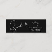 Abschluss Name Class Details Schwarz Telefonnummerkarte (Vorderseite)