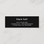 Abschluss Name Class Details Schwarz Telefonnummerkarte (Rückseite)