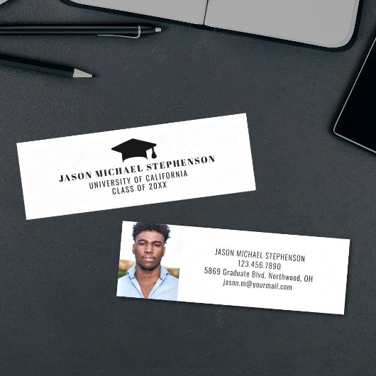 Abschluss Name Einsetzen einfache Fotokarte Telefonnummerkarte