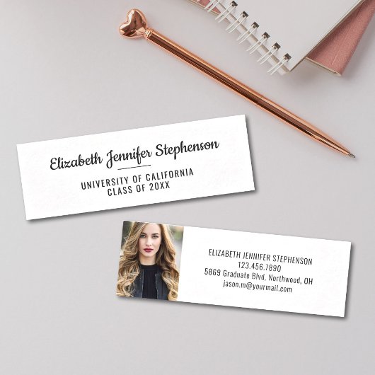 Abschluss Name Einsetzen einfache Fotokarte Telefonnummerkarte