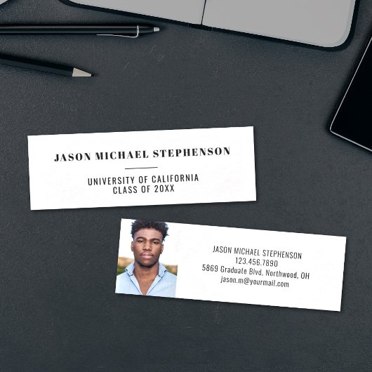 Abschluss Name Einsetzen einfache Fotokarte Telefonnummerkarte