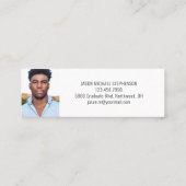 Abschluss Name Einsetzen einfache Fotokarte Telefonnummerkarte (Rückseite)