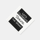 Abschluss Name hinzufügen | Feiern wir den Grad Serviette (Ecke)