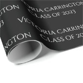 Abschluss Name Jahr Klasse des Schwarz-weißen Skri Geschenkpapier (Rolleneckpunkt)