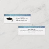 Abschluss-Name-Karte Blauer Fußpfosten-Einsteckkar Telefonnummerkarte (Vorne/Hinten)